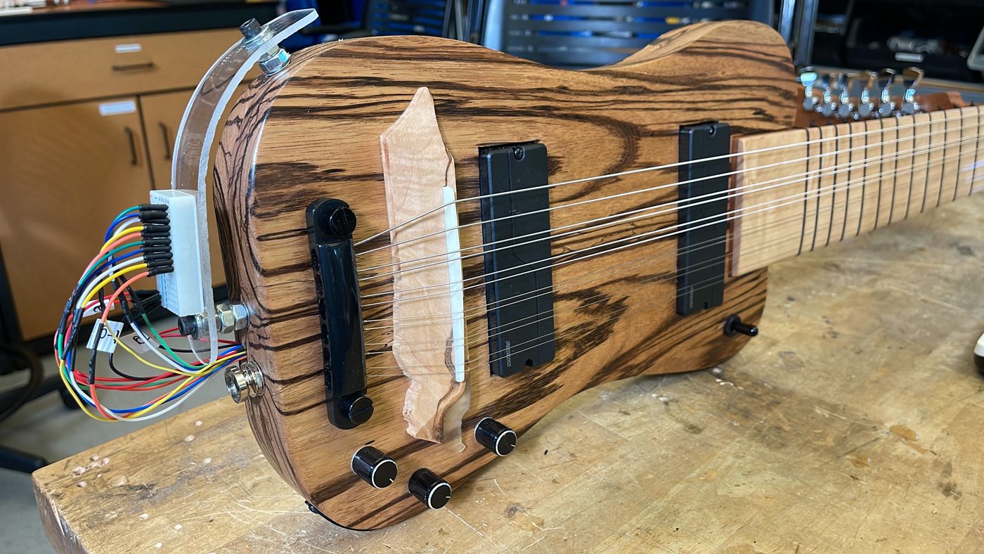 Electric lute, electronics detail